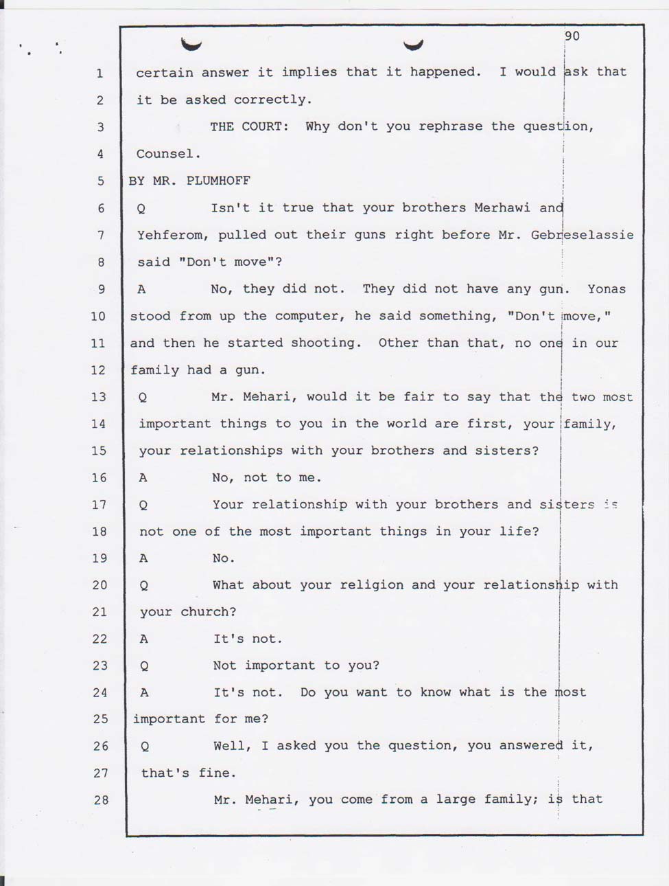 Angesom's court testimony Jan. 23, 2008 