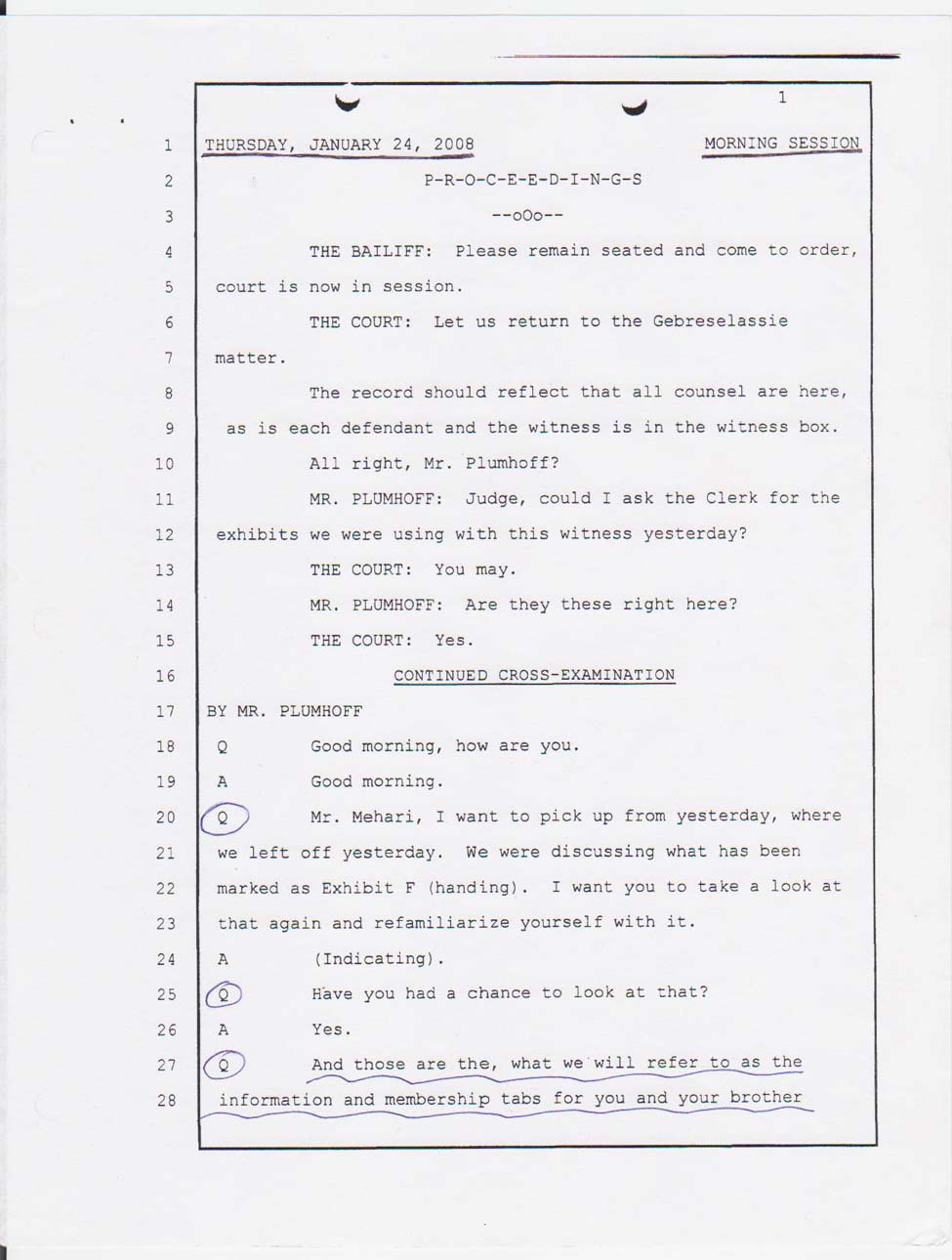 Angesom's court testimony Jan. 24, 2008 morning session