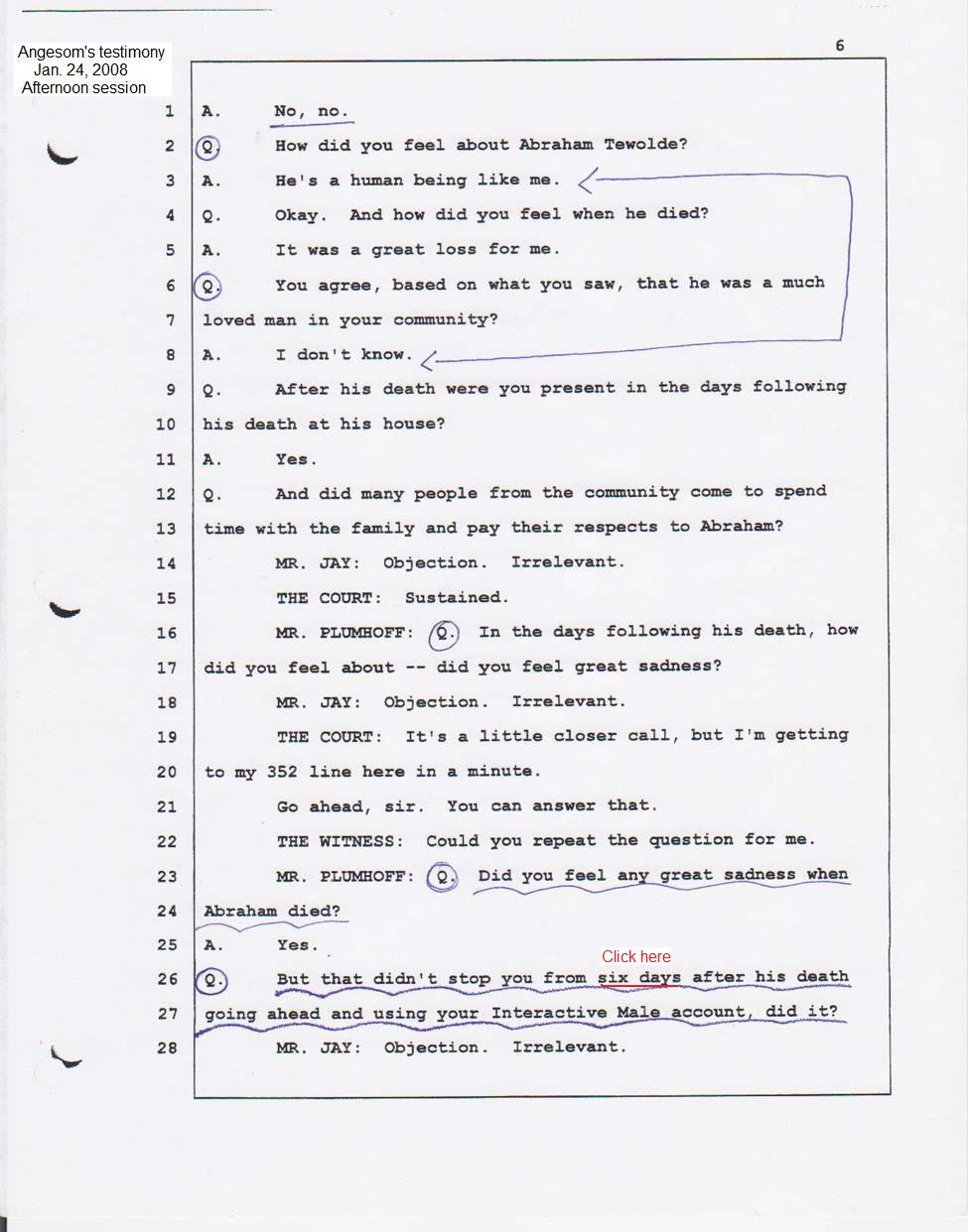 Angesom's testimony Jan. 24, 2008 afternoon session page 6