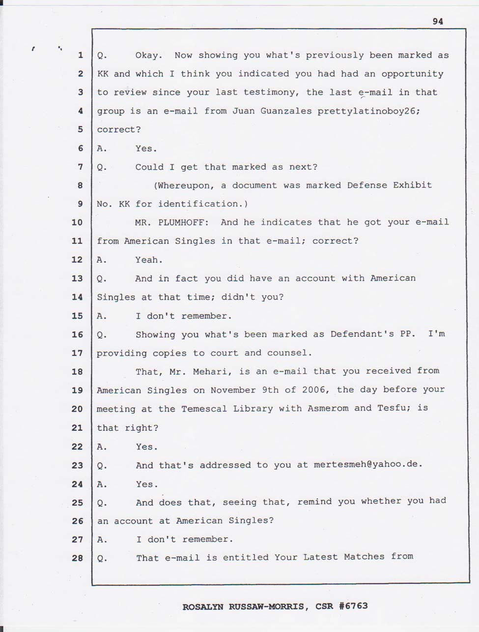 Merhawi's testimony Feb. 27, 2008